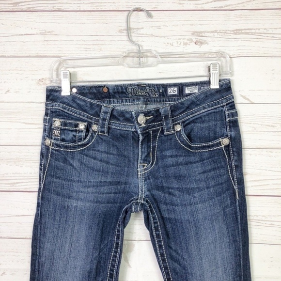 [Miss Me] Embellished Bling Pocket Boot Cut Jeans - Picture 7 of 8